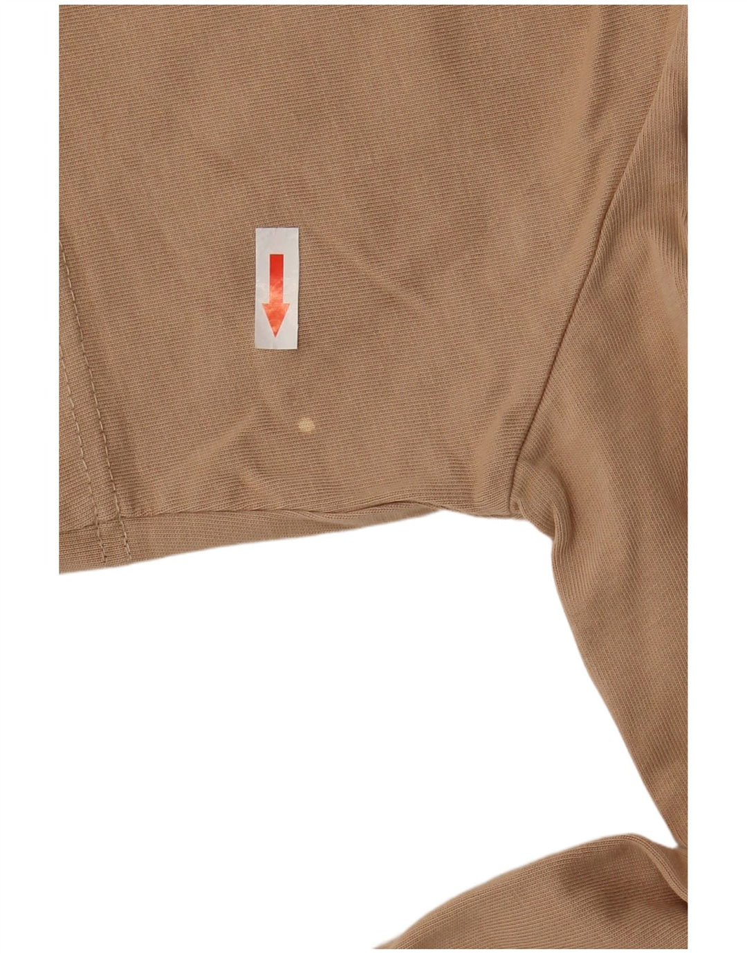 Nike Womens Crop T-Shirt Top UK 14 Medium Beige Cotton