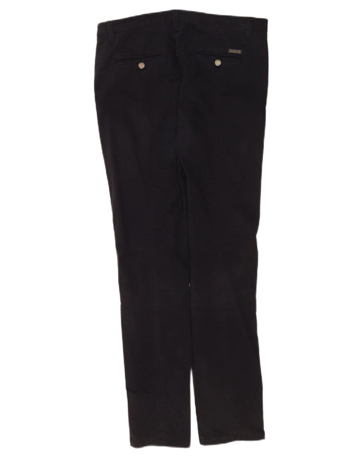 Massimo Dutti Womens Slim Trousers EU 40 Medium W30 L30 Navy Blue