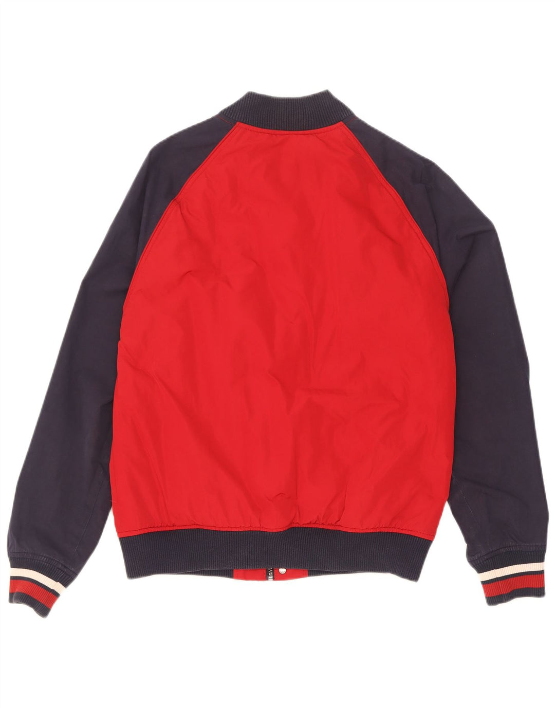 Tommy Hilfiger Mens Graphic Bomber Jacket UK 36 Small Red Colourblock