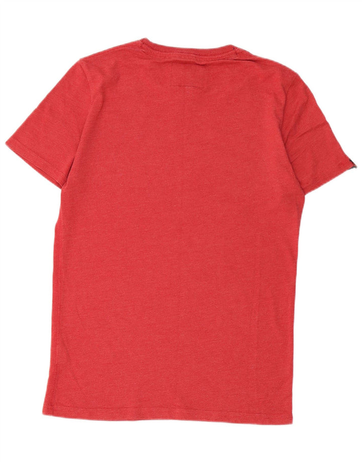SUPERDRY Mens Graphic T-Shirt Top Medium Red Cotton