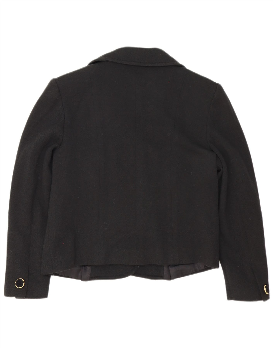 Pierre Cardin Womens 4 Button Blazer Jacket IT 46 Large Black Wool
