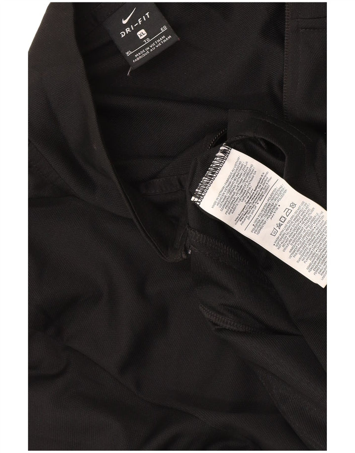 Nike Mens Dri Fit Tracksuit Top Jacket XL Black Polyester