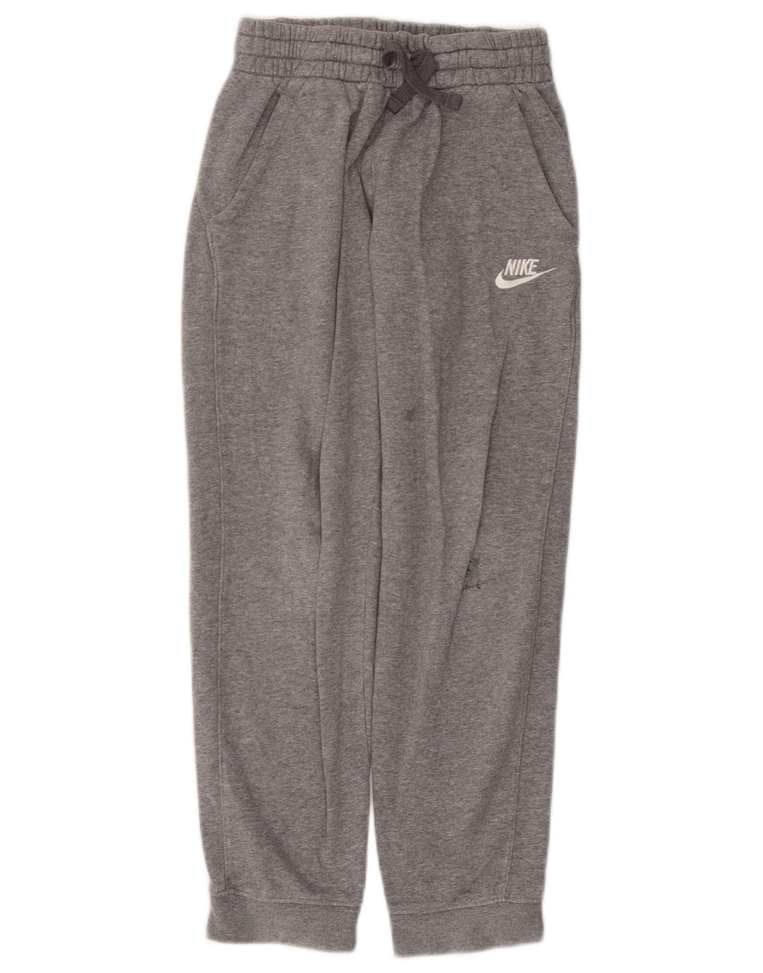 NIKE Boys Tracksuit Trousers Joggers 10-11 Years Medium Grey Cotton