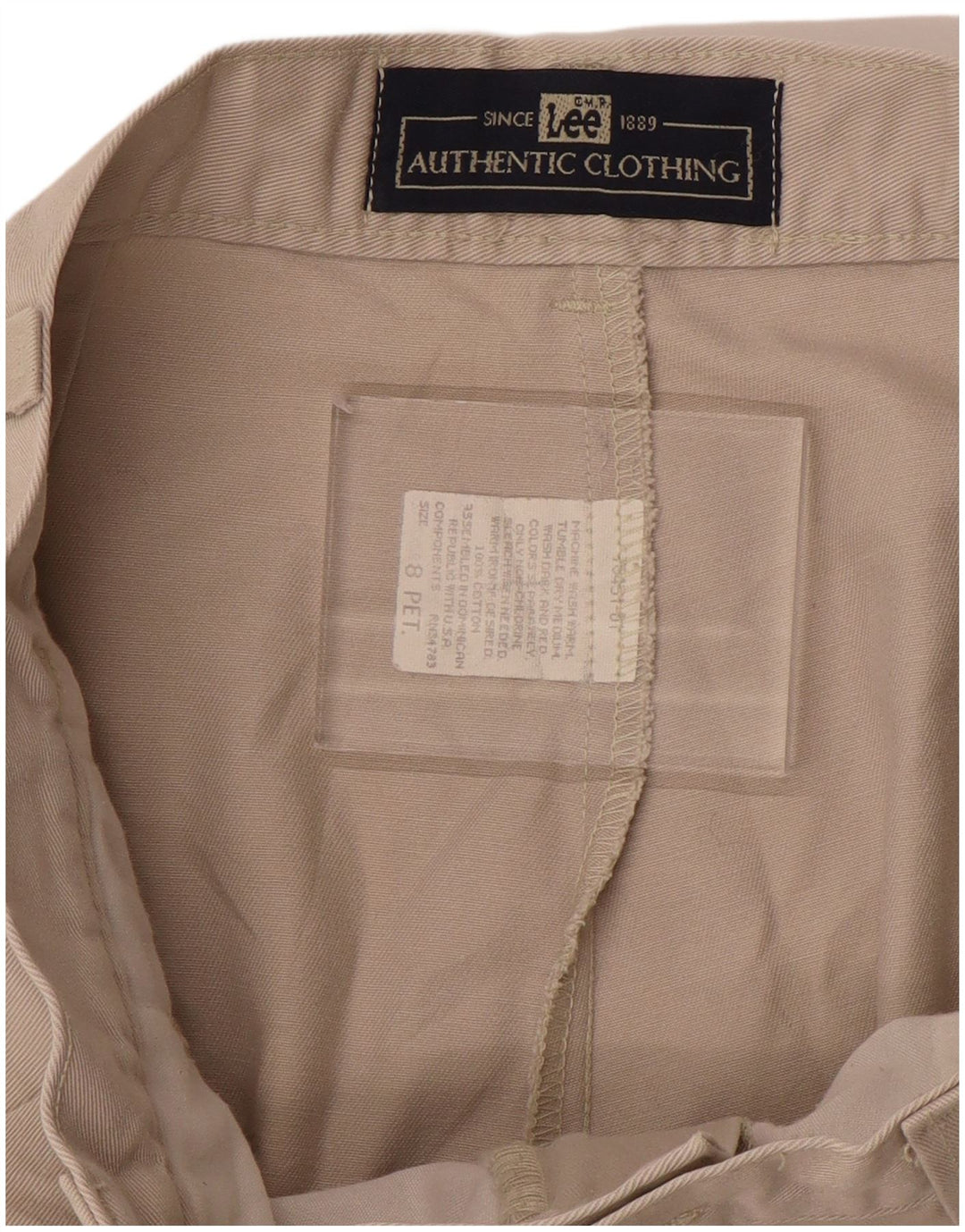 Lee Womens Tapered Chino Trousers US 8 Medium W28 L28 Beige Cotton