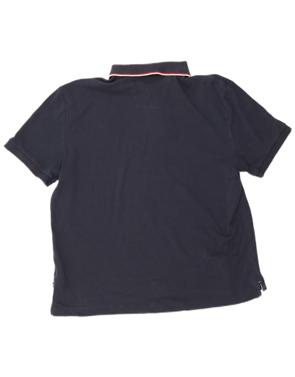 Nautica Mens Polo Shirt XL Navy Blue Cotton