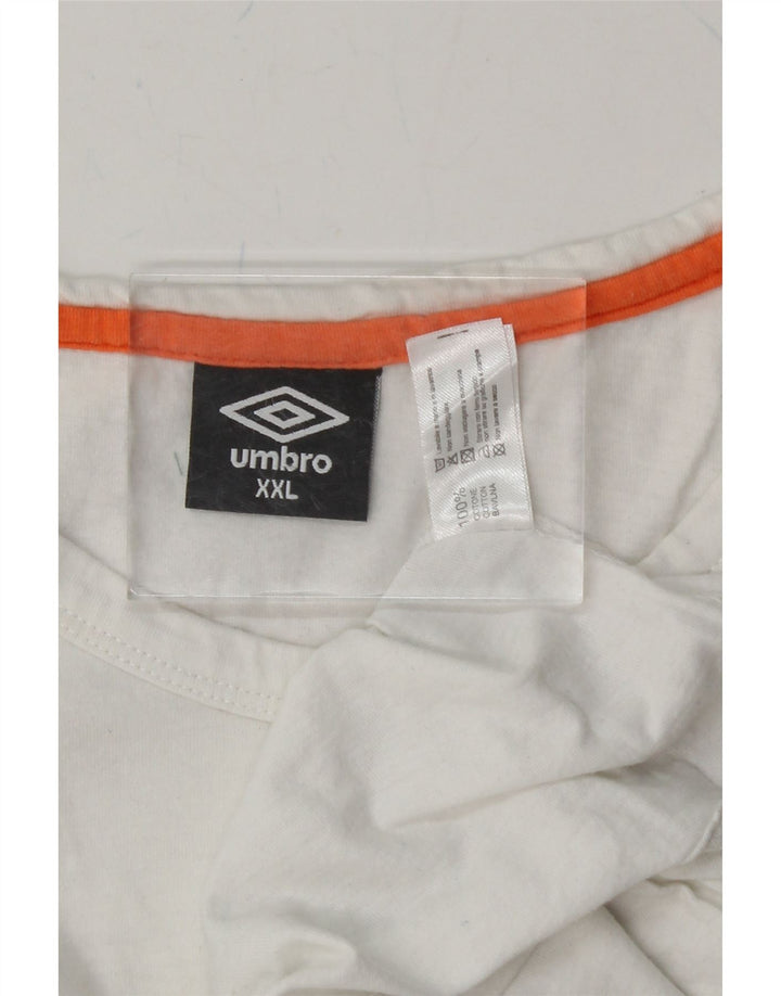 UMBRO Mens Graphic Vest Top 2XL White Cotton Vintage Umbro and Second-Hand Umbro from Messina Hembry 