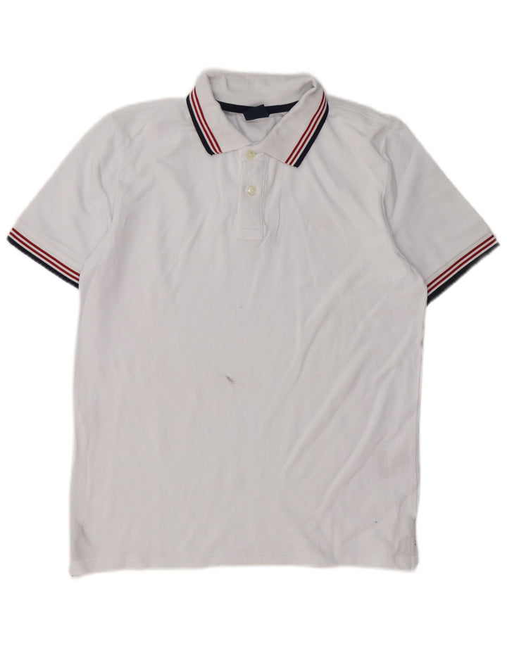 North Sails Mens Graphic Polo Shirt Small White Cotton