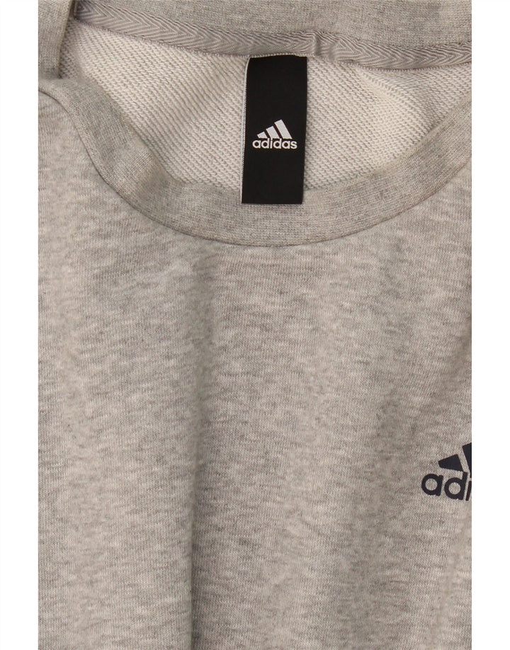 ADIDAS Mens Sweatshirt Jumper Medium Grey Vintage Adidas and Second-Hand Adidas from Messina Hembry 