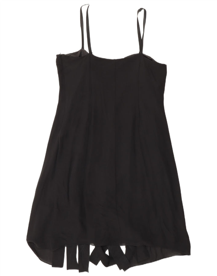 Fenn Wright Manson Womens A-Line Dress UK 16 Large Black Silk