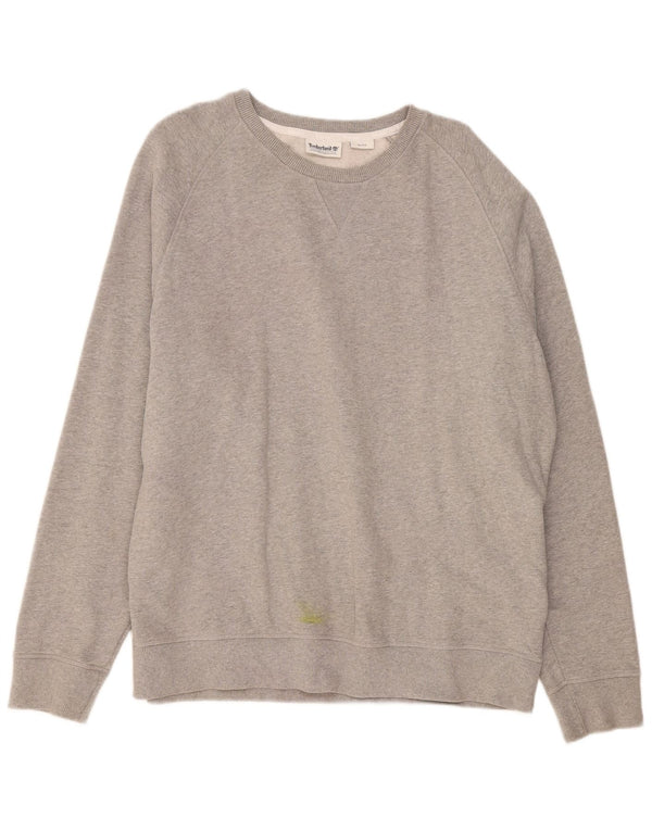 Timberland Mens Sweatshirt Jumper XL Grey Flecked Cotton