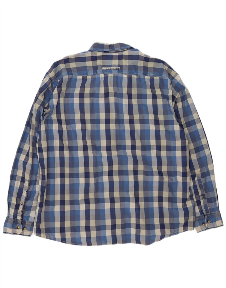 CAMEL ACTIVE Mens Regular Fit Shirt 2XL Blue Check Cotton