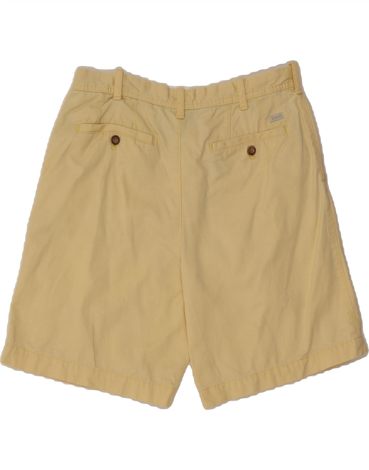 IZOD Mens Chino Shorts W33 Medium Yellow Cotton Vintage Izod and Second-Hand Izod from Messina Hembry 