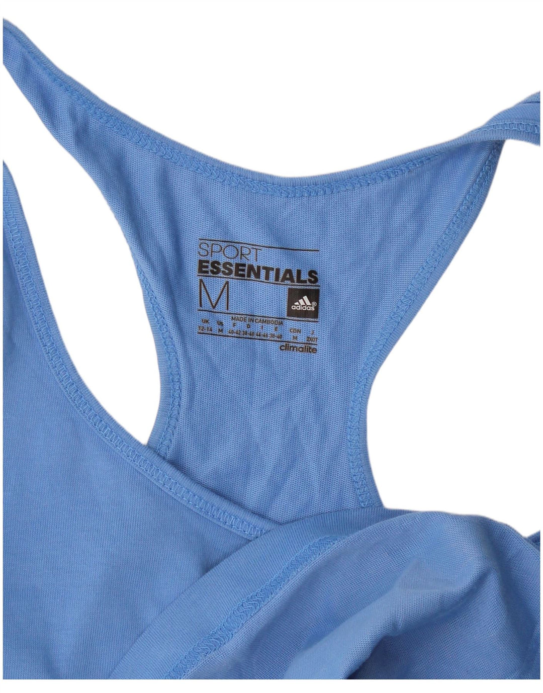 Adidas Womens Climalite Graphic Vest Top UK 12/14 Medium Blue
