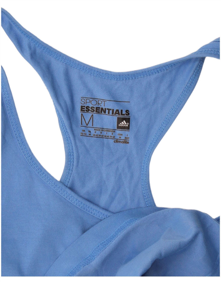 Adidas Womens Climalite Graphic Vest Top UK 12/14 Medium Blue