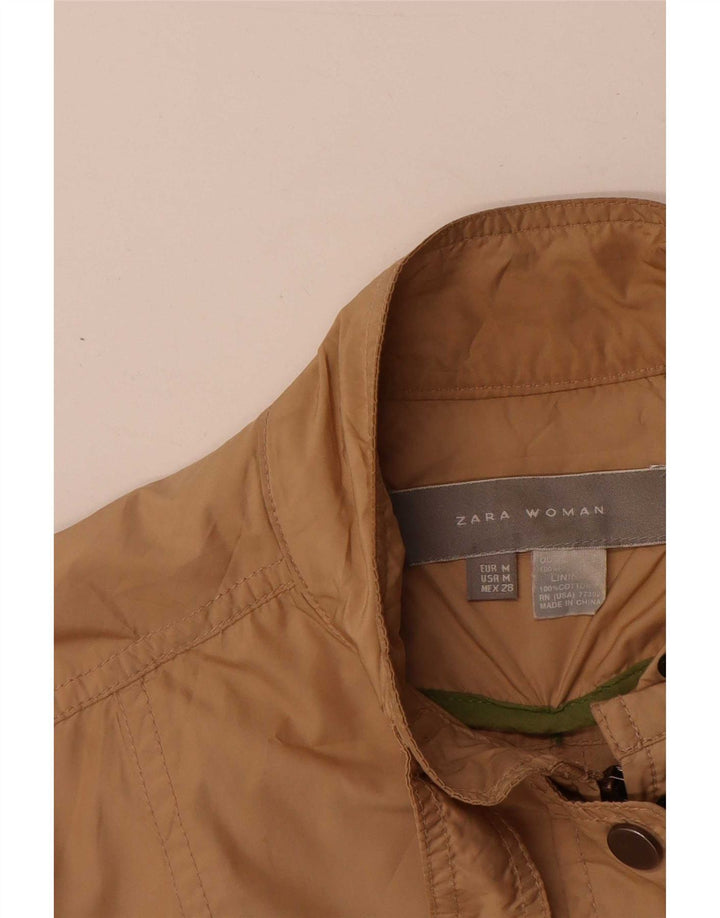 Zara Womens Utility Jacket UK 12 Medium Beige