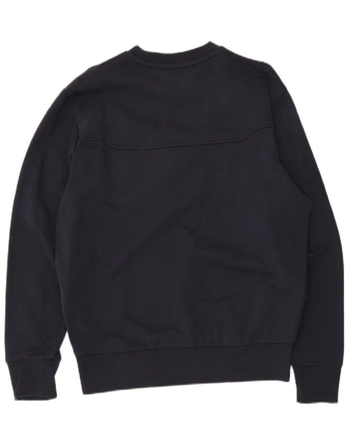 Hugo Boss Mens Graphic Sweatshirt Jumper Medium Navy Blue Cotton
