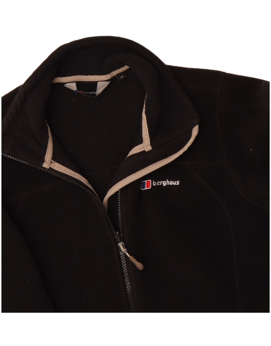BERGHAUS Womens Oversized Fleece Jacket UK 10 Small  Black Polyester