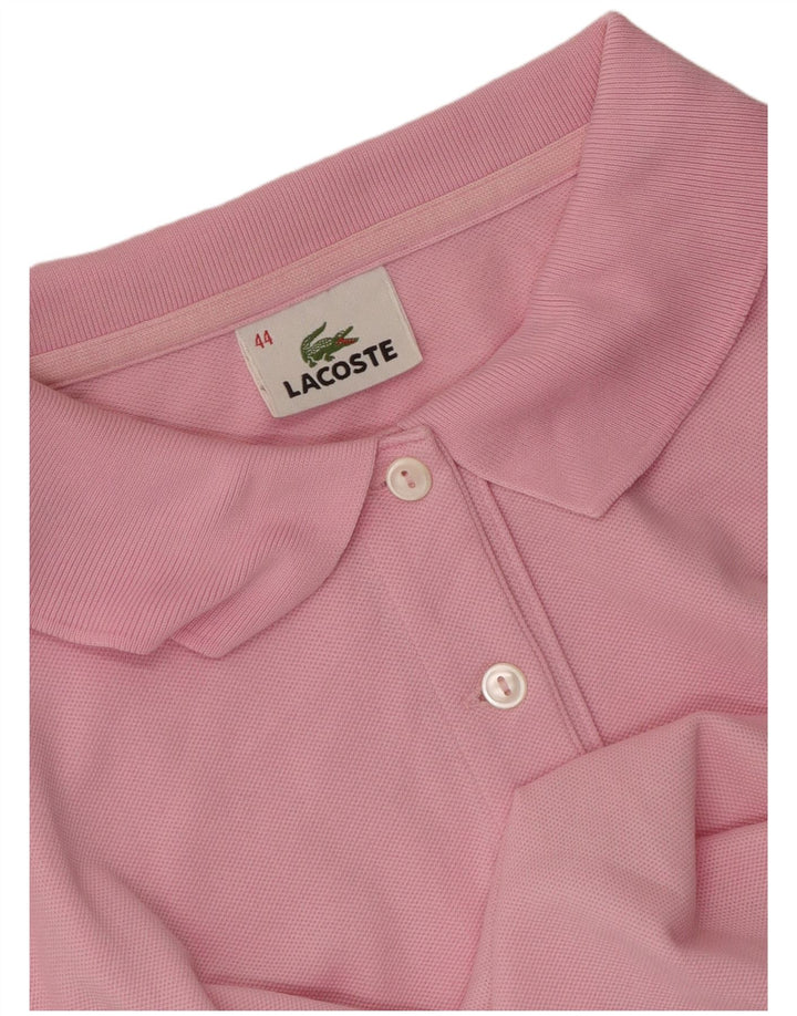 Lacoste Womens Polo Shirt Size 44 Large Pink
