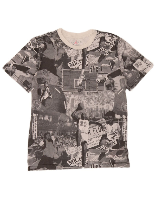 Jordan Boys Graphic T-Shirt Top 13-14 Years XL Grey Cotton