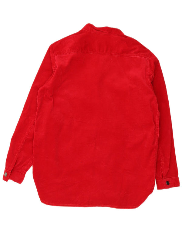 Vintage Mens Corduroy Shirt Small Red