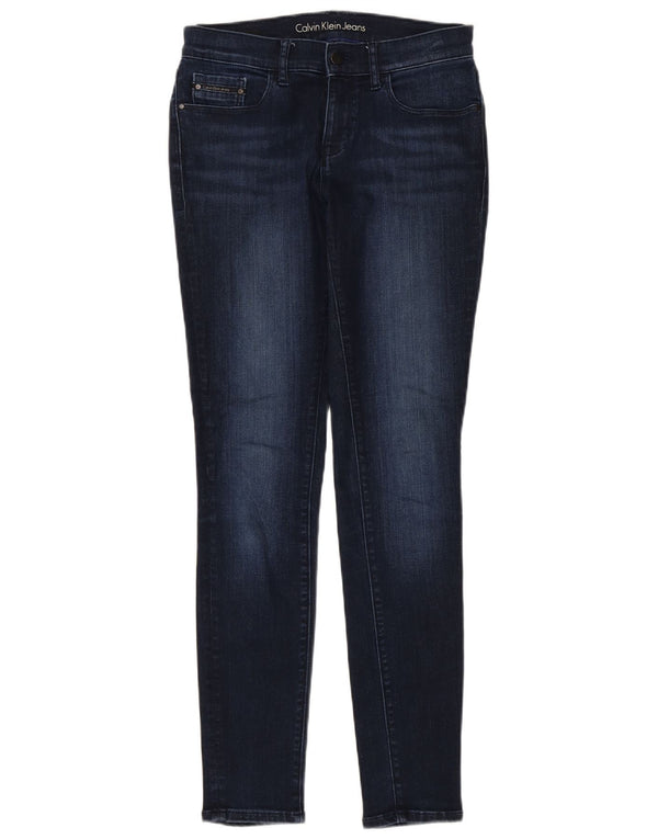Calvin Klein Womens Skinny Jeans W28 L32 Navy Blue