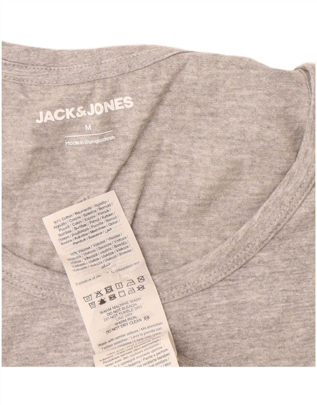 Jack & Jones Mens Vest Top Medium Grey Cotton