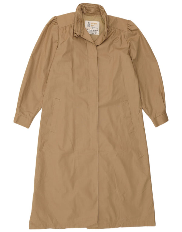 London Fog Womens Trench Coat US 6 Medium Beige Polyester