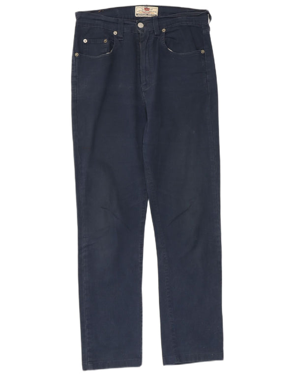 LEVI'S Womens Straight Jeans W31 L27 Navy Blue Cotton