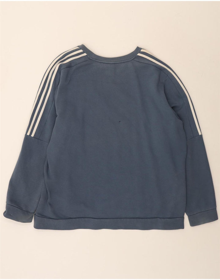 Adidas Mens Sweatshirt Jumper 2XL Blue Cotton