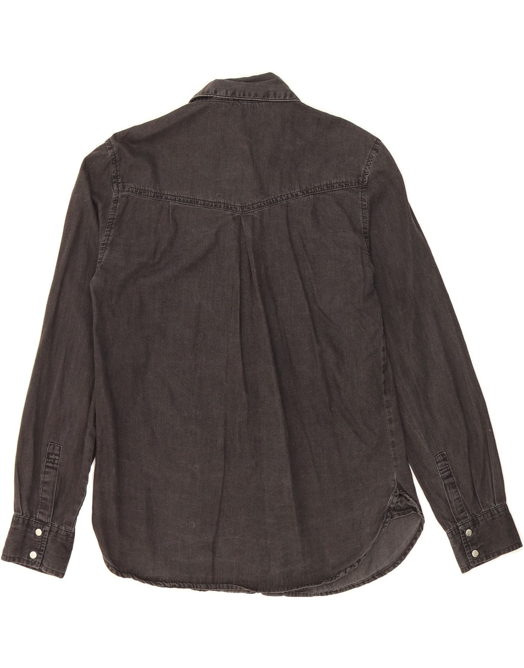 ZARA Womens Denim Shirt UK 6 XS Grey Vintage Zara and Second-Hand Zara from Messina Hembry 