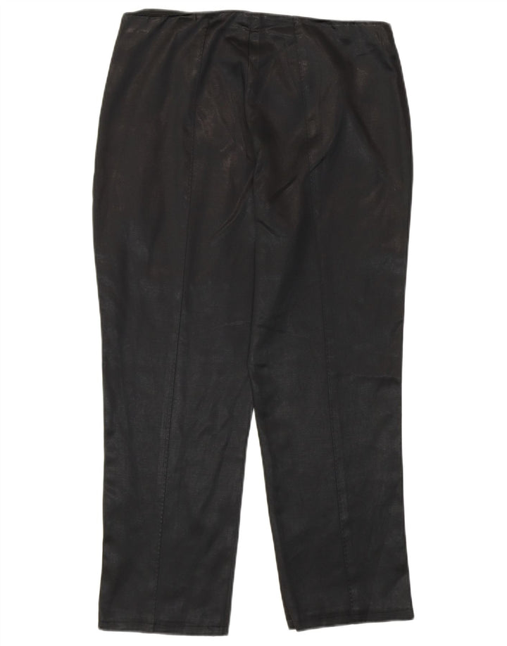 Max Mara Womens Cropped Trousers UK 12 Medium W30 L23 Black Cotton