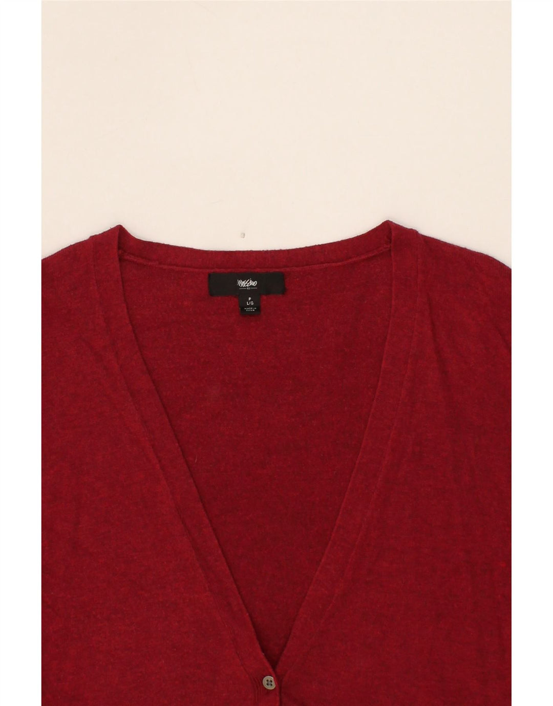 MOSSIMO Womens Longline Cardigan Sweater UK 16 Large Red Nylon Vintage Mossimo and Second-Hand Mossimo from Messina Hembry 