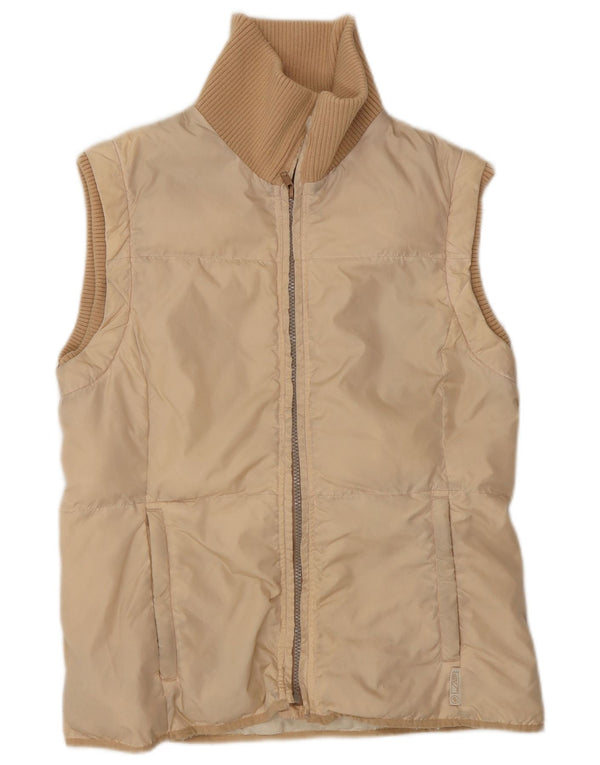 LOTTO Womens Padded Gilet UK 8 Small  Beige Nylon