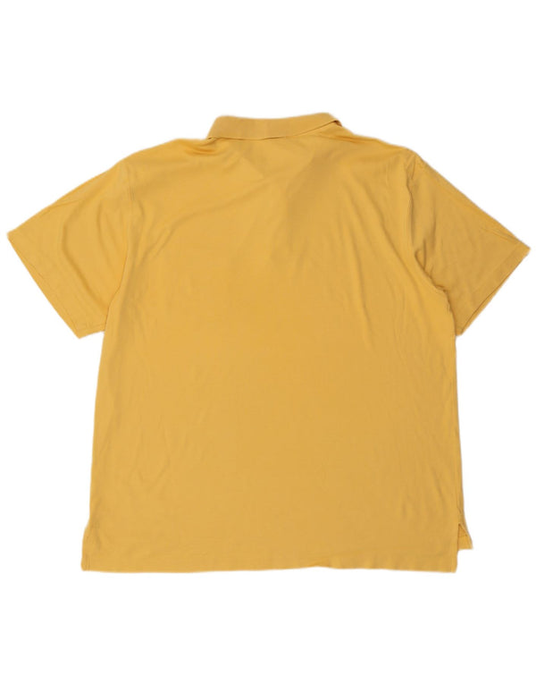 L.L.BEAN Mens Polo Shirt XL Yellow Cotton