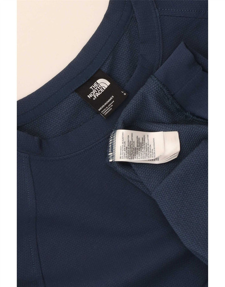 The North Face Mens Sweatshirt Jumper Large Navy Blue Polyester