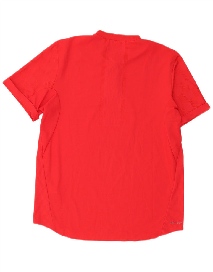 Nike Mens Dri Fit T-Shirt Top Large Red Polyester