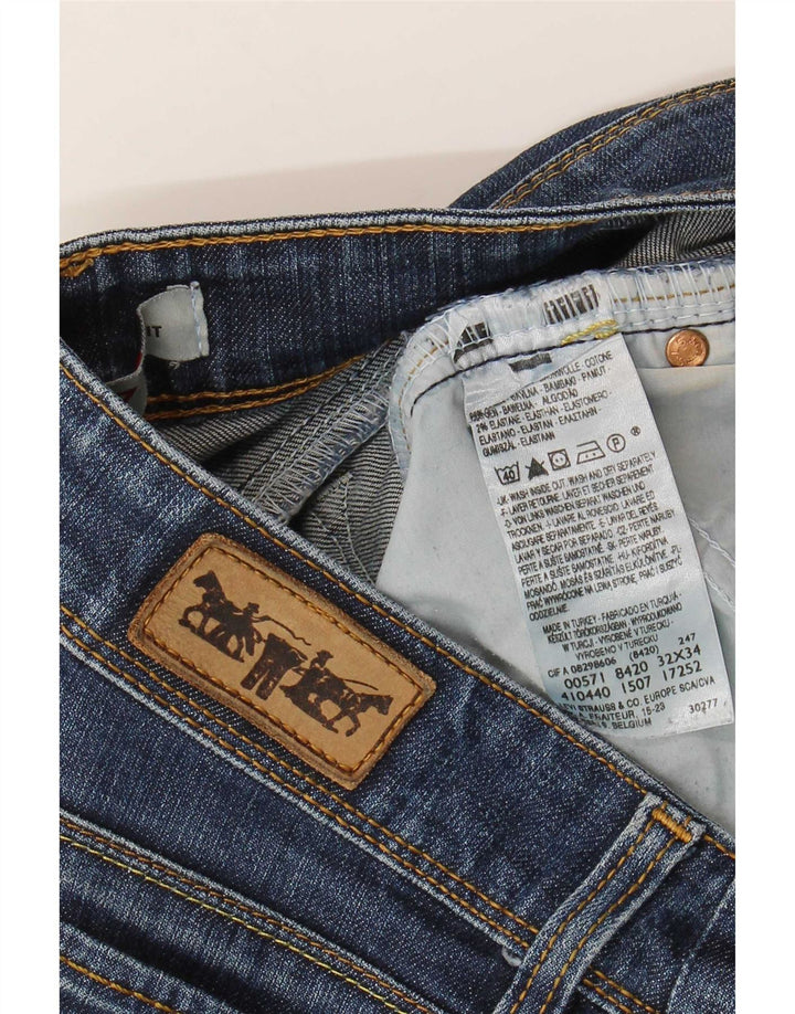 Levi's Womens 571 Slim Jeans W32 L28 Blue Cotton