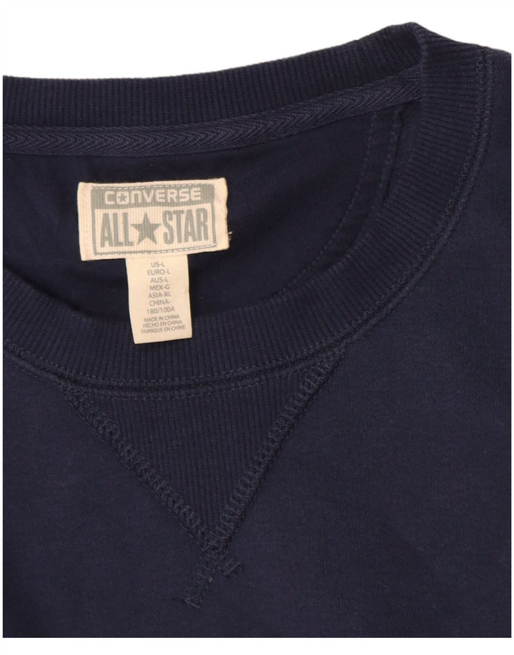 Converse Mens Chuck Taylor Sweatshirt Jumper Large Navy Blue