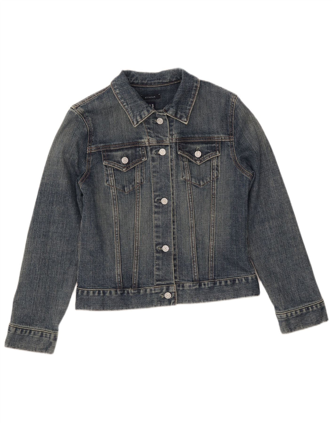 GAP Womens Crop Denim Jacket UK 10 Small Blue