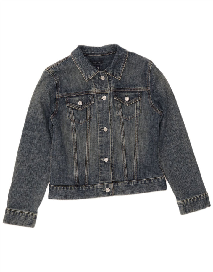 GAP Womens Crop Denim Jacket UK 10 Small Blue