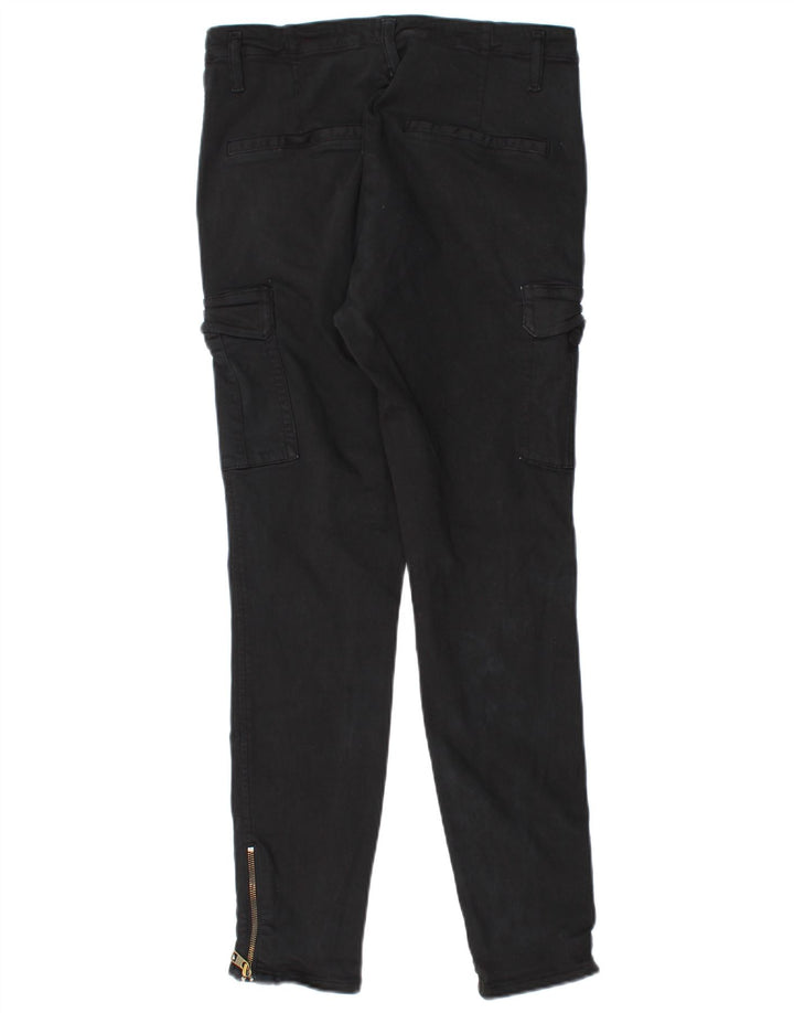 Calvin Klein Womens Slim Cargo Trousers W31 L27 Black Cotton