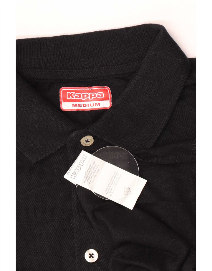 Kappa Mens Polo Shirt Medium Black Cotton
