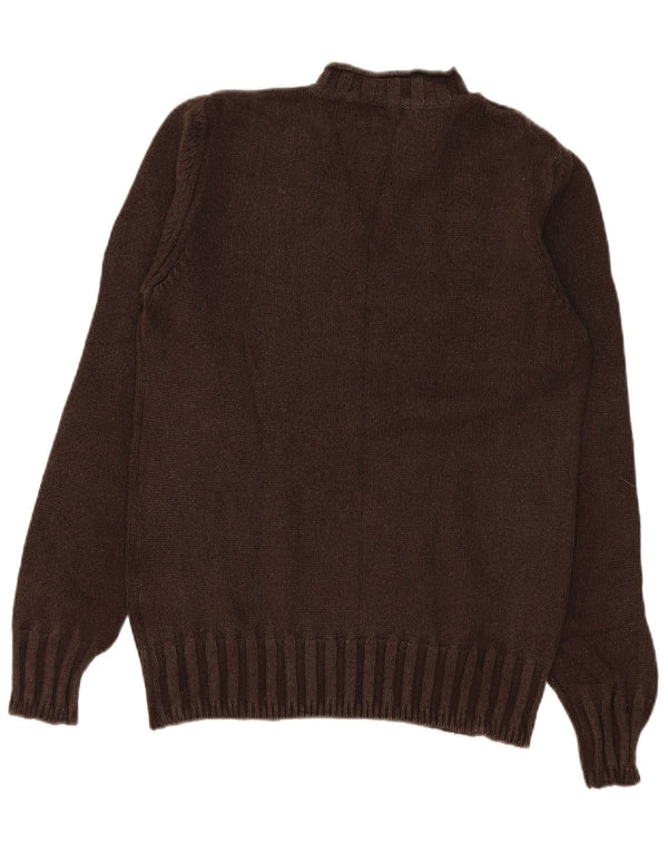 Murphy & Nye Mens Turtle Neck Jumper Sweater Medium Brown Wool