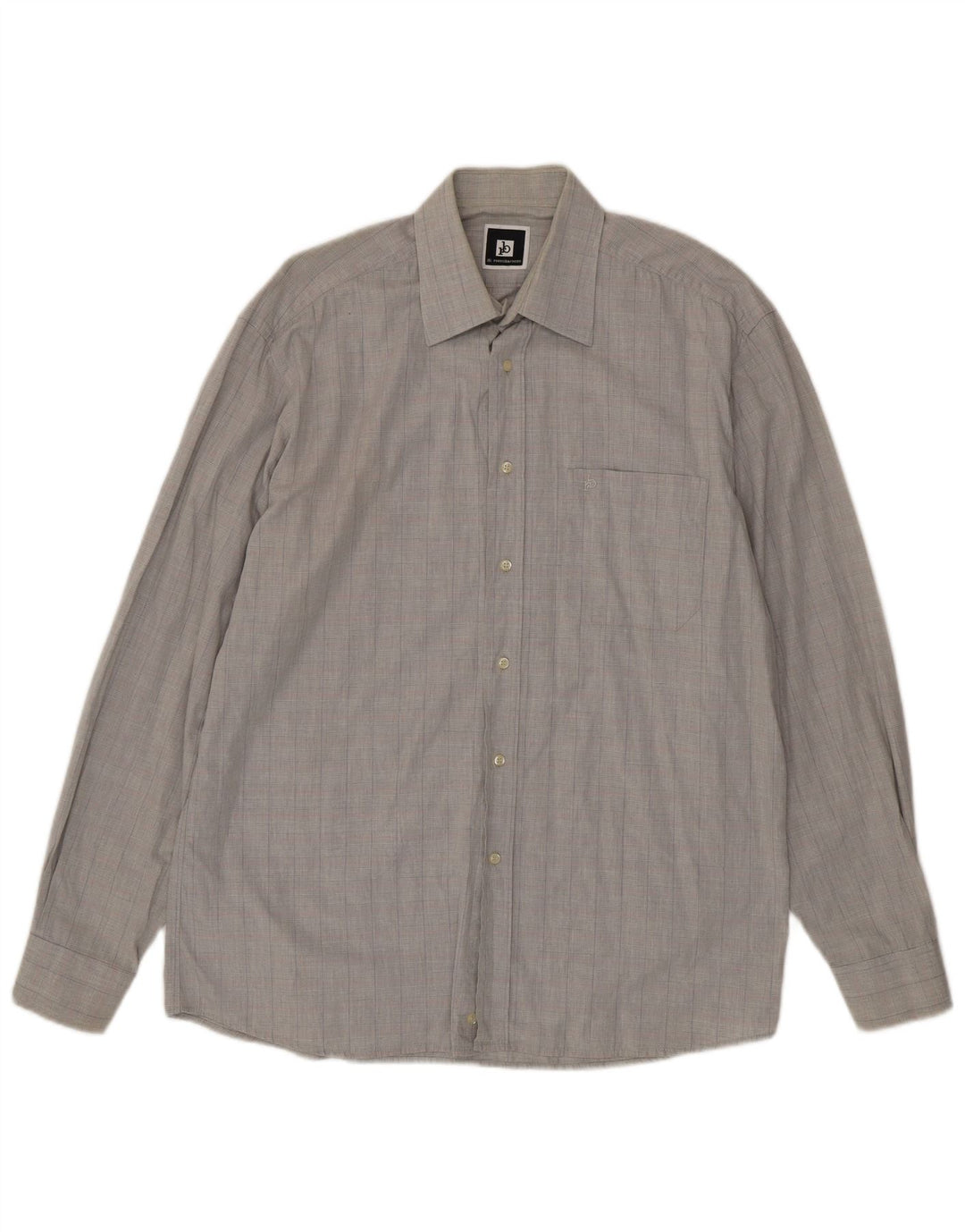 ROCCOBAROCCO Mens Shirt Size 16 41 Large Grey Check