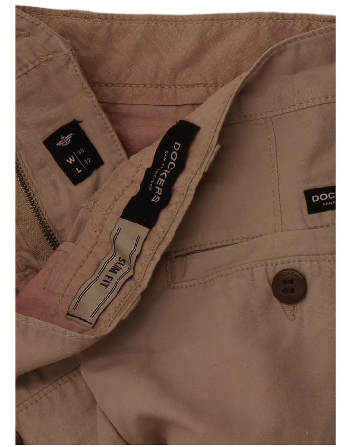 DOCKERS Womens Slim Fit Chino Trousers W30 L28 Beige