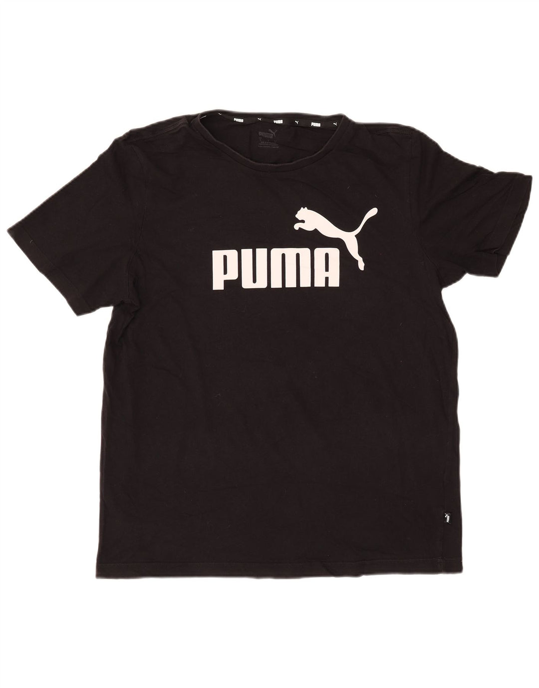 PUMA Mens Graphic T-Shirt Top Large Black