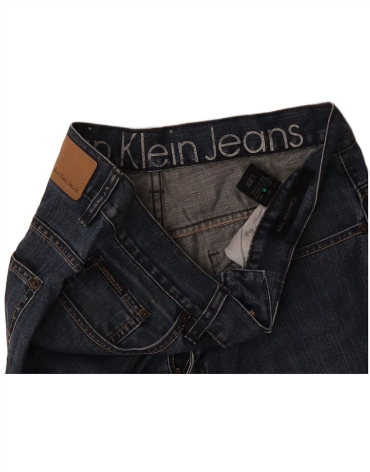 CALVIN KLEIN Mens Straight Jeans W32 L28 Blue Cotton