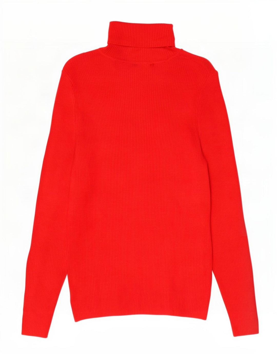 Marks & Spencer Womens Roll Neck Jumper Sweater UK 14 Medium Red Viscose