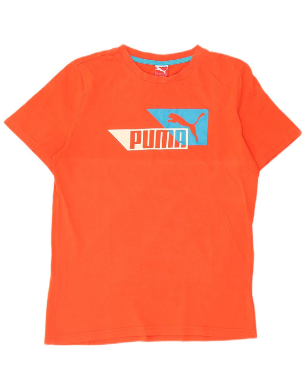 PUMA Girls Graphic T-Shirt Top 13-14 Years Orange