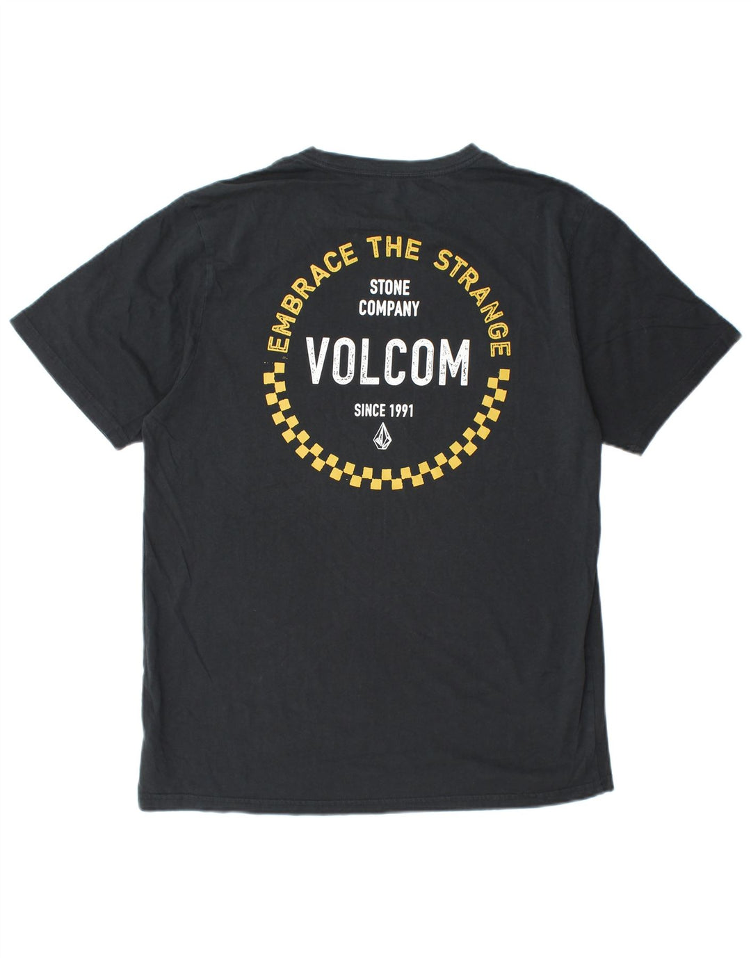 VOLCOM Mens Modern Fit Graphic T-Shirt Top Large Black Cotton